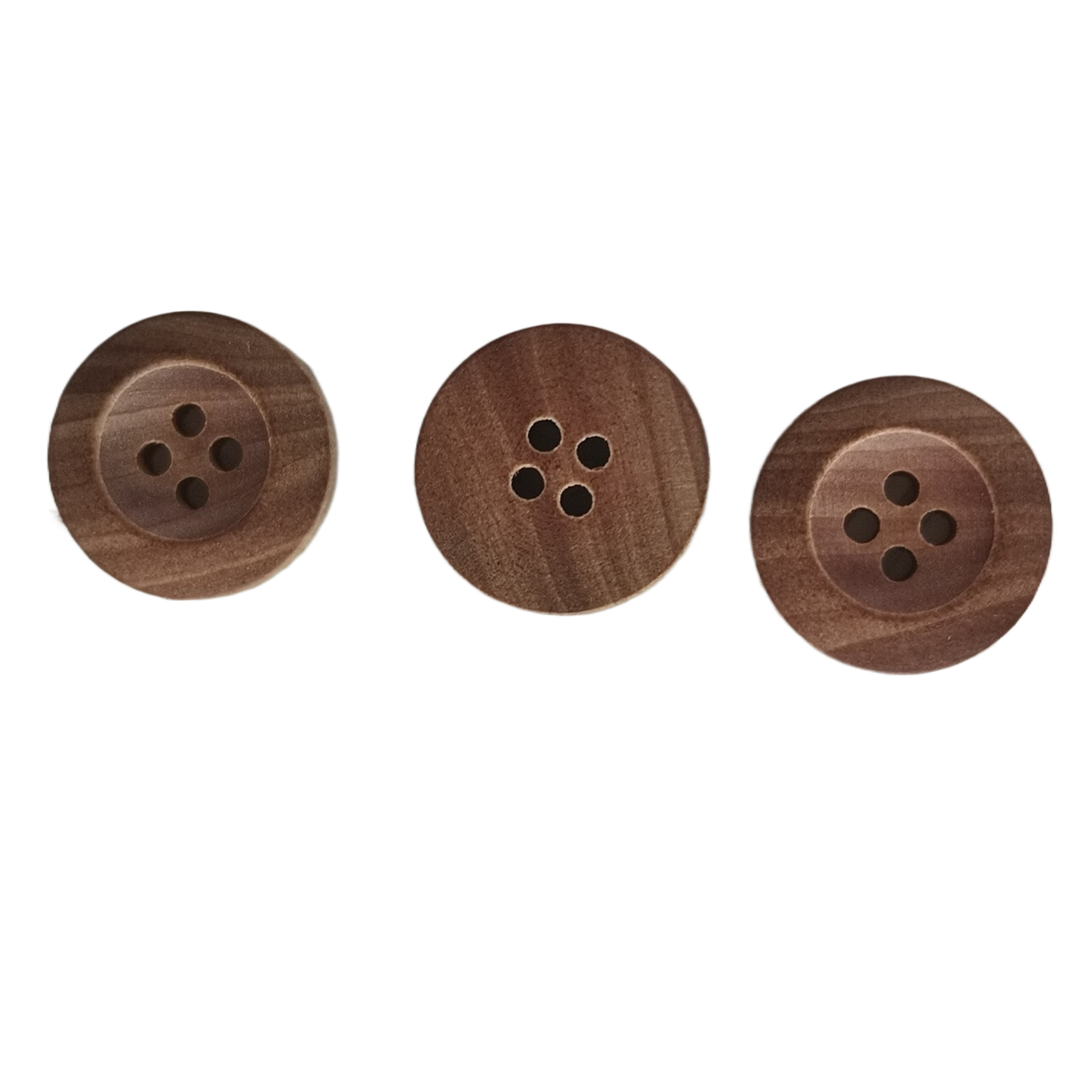 Four Hole Customize Natural Wooden Buttons With Natural Wood Texture OEKO100