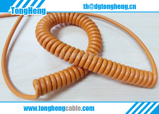China Made Customized Long-Lasting Self Retractable Data Control Spiral Cable