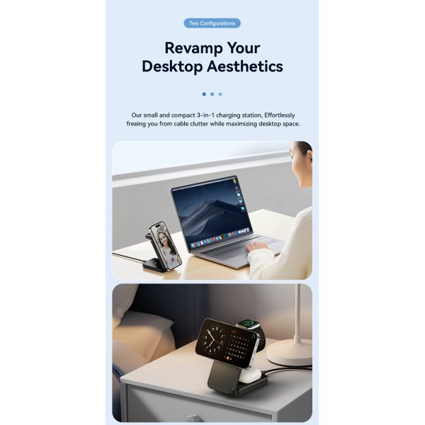 ESSAGER OJD-112 Series Desktop Cell Phone Wireless Charging Station OTP