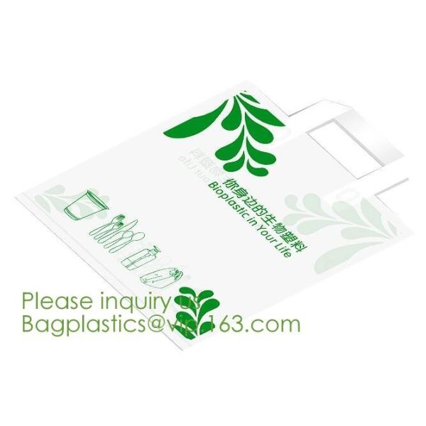 Drawstring Drawtape liner sacks, sachets, closure,shopping biodegradable compostable clear plastic grocery shopping bag,