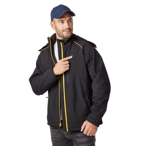 Windproof Electric Heated Jacket S-3XL Men Hooded Jacket