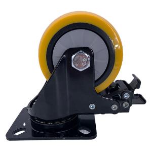 China 3 Inch Double Brake Industrial Plate Caster Wheels wholesale