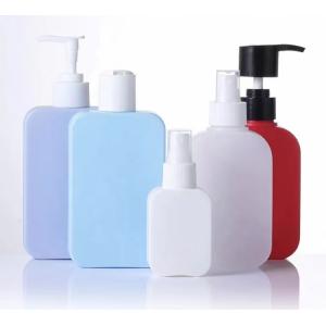 China Square HDPE Cosmetic Packaging Plastic Shampoo Bottles With Lotion Pump on sale