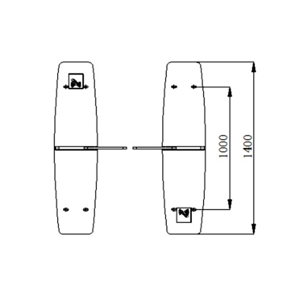 Hcw Biometric Airport Sliding Turnstile Gate Bi-directional Security Access Custom