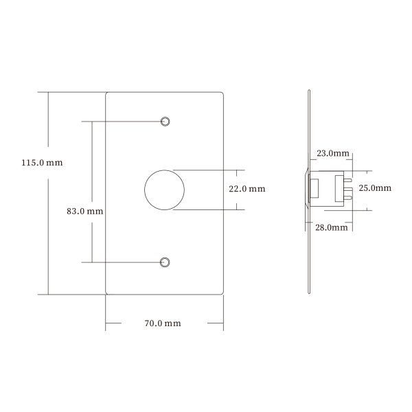 Stainless steel Push To Release Button Customised Sign Super Contact Area