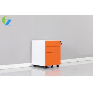 China Customizable Colorful Office A4 File 3 Drawer Mobile Pedestal Cabinet Movable wholesale