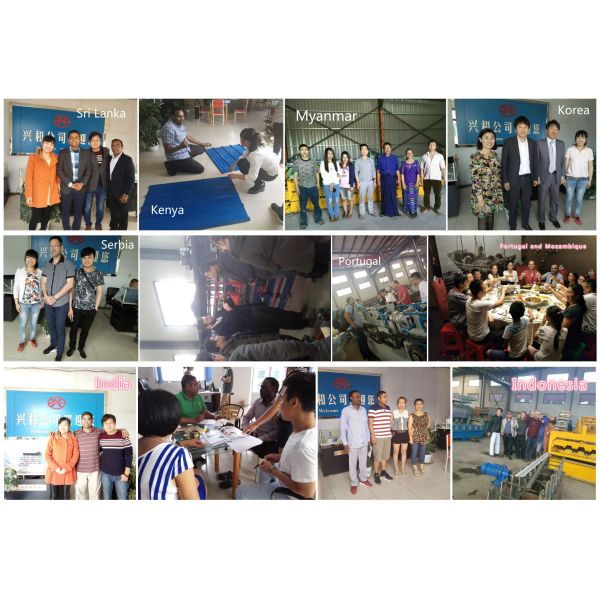 Grey Color Corrugated Sheet Roll Forming Machine With 2 Hydraulic Guillotine