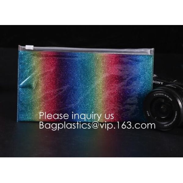 PVC EVA Plastic Pouches for Hanging Products Clear Make Up Brush Cleaner Cosmetic Bags Beauty EVA PVC Cosmetic Pouch For