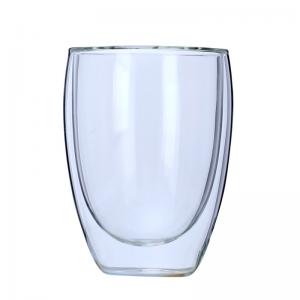 China Handmade Glass 250ml 350ml Double Wall Coffee Cup wholesale