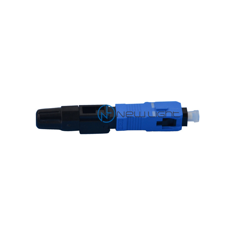 China SC APC Quick Assembly Connector with 0.2db Insertion Loss and Corrosion Resistant UL-rated Plastic Housing wholesale