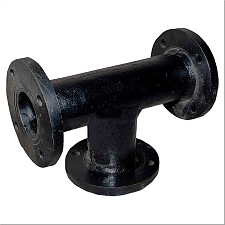 Quality Iron Sand Casting Cast Iron Pipe Fittings 90 Degree Flange Bullhead Tee Equal Tee for sale