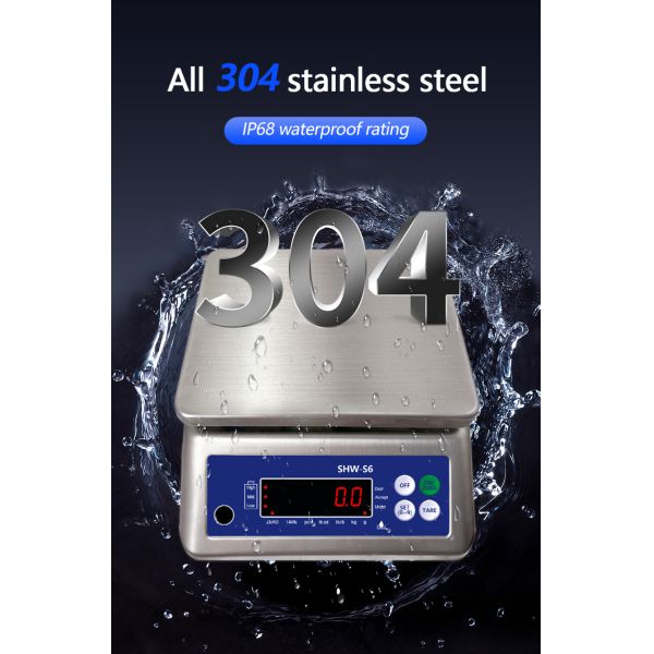 High Precision LED Display SOHE S6 Waterproof Table Scale for Industrial Applications