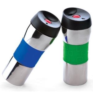 China Thermal travel coffer Mug with press lid/Buttoned mug wholesale