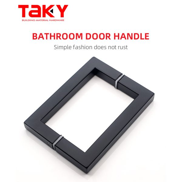 Modern 8 Inches 200mm H Shower Door Handle for Glass Door in SS304 Polish Finish