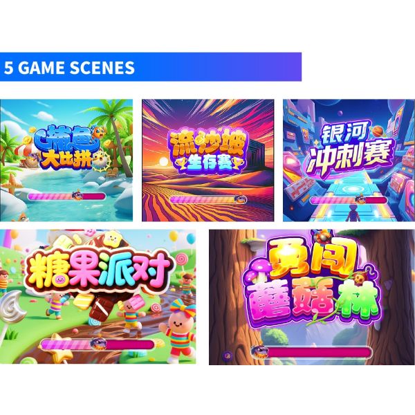 1080P Smart Trampoline System Team Challenges Interactive Gaming