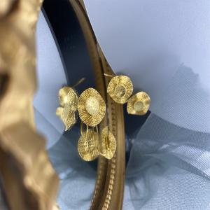 China Minimalist 18K Gold Plumeria Flower Earrings wholesale