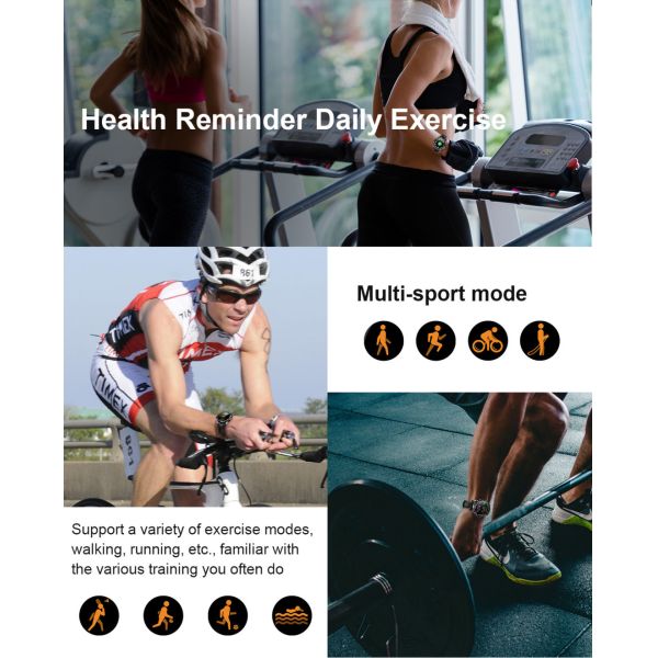 2021 Hot Sale with 1.28inch TFT Full Touch Screen Healthy Blood Pressure Blood Oxygen Weather Monitoring Sky1 Plus Smart Watch