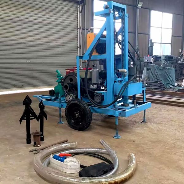 Household Small Water Well Drilling Rig Gasoline 80m Multifunctional Agricultural Tool