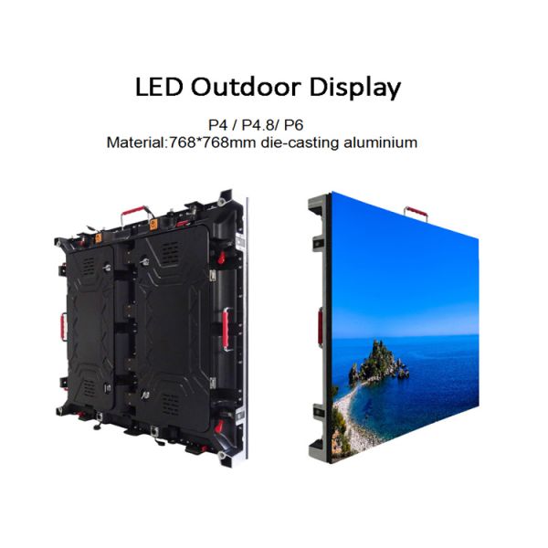 192*192 Mm Module Size Outdoor Rental LED Display High Grey Scale Level