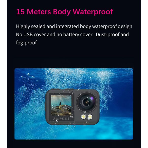 UHD Waterproof Camera Screen Touch 2.2" Real 4k Action Built In EMMC
