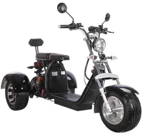 Red Green Three Wheel Electric Mobility Scooter For Adults Street Legal 60-80km 2000W