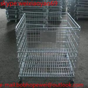 China storage cage on wheels/ pallet cage/security cage/metal storage cage /wire cage/wire security cage/metal bin/wire storag on sale