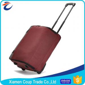 China Foldable Canvas Trolley Luggage Bags With 2 Wheels wholesale