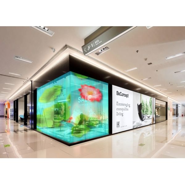 Full Color Flexible Transparent LED Film P8 240mm×1000mm For Commercial Advertisement Display