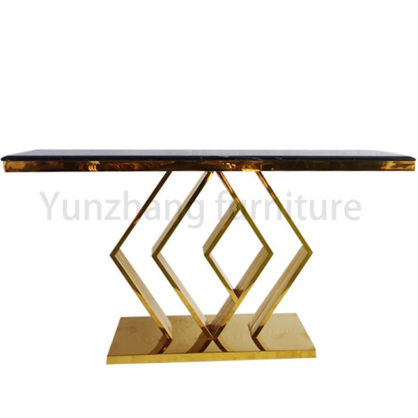 Luxury Console Table design Living Room Set Gold Base
