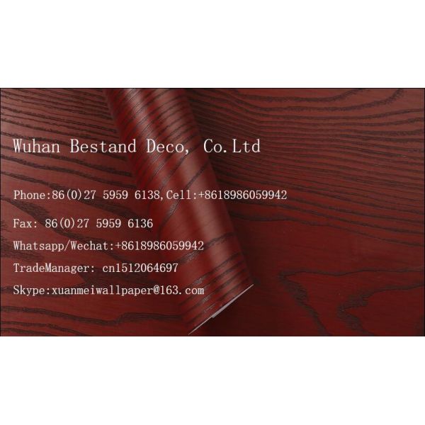 Wood grain Home Decor Furniture Vinyl Wrap Waterproof Wall Sticker Self Adhesive PVC Wallpaper for Kitchen Desk Door Decorative Film
