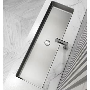 Bathroom Undermount Stainless Steel Vessel Sinks Satin Brushed Finish Rectangula
