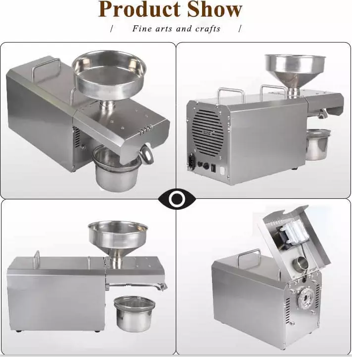Home Type Kitchen Oil Press Machine 450w Power Stainless Steel 530 * 250 * 300mm