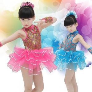 China Children's costume Girls dancing dress kids glitter modern dance performance dress on sale
