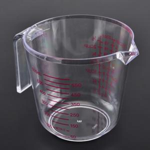 China Milk Transparent 600ml Plastic Measuring Cup on sale