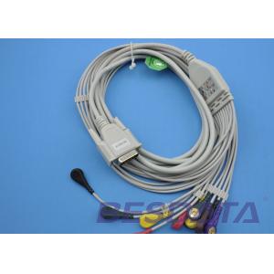 China No Resistance EKG Electrode Lead Wires Compatible Nihon Kohden TP7001 on sale