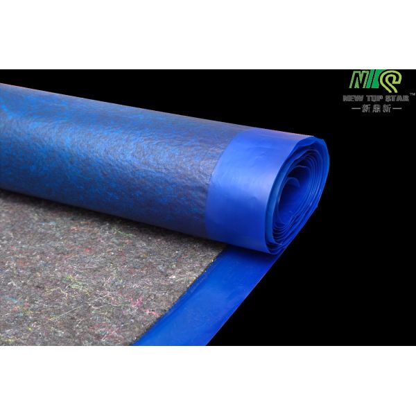 3mm Blue Non Woven Fabric Felt Roll Recycled Fibers For Engineered Wood