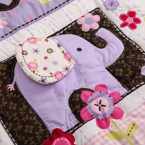 Soft Breathable Comforters Embroidery Baby Duvet Bedding Sets for Girl Collection