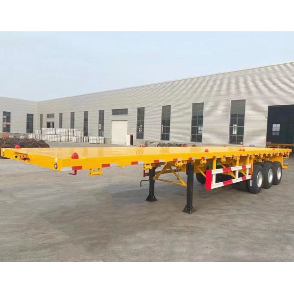 Container Transport 40FT Container Chassis Trailer 30t 80t Utility Flatbed Semi Trailer for Sale