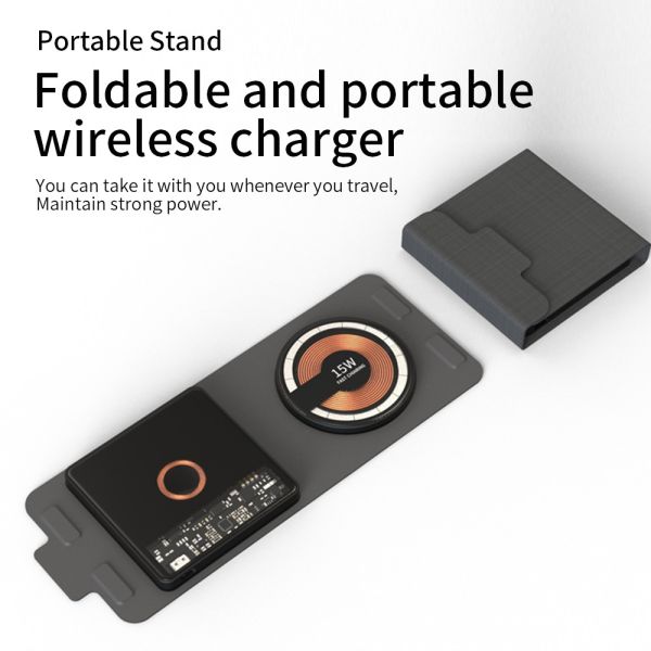 Watch Phone Pad 2 In 1 Wireless PD Chargers Foldable 20W With OTP Protection