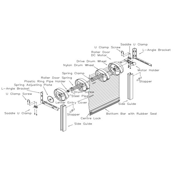 Industrial Garage Door / Roller Door Spring 1 Inch - 6 Inch Aluminum Customized