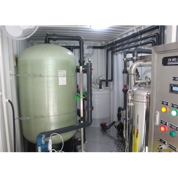 FRP Containerized Water Treatment Plant , Mobile Containerized Desalination Plants