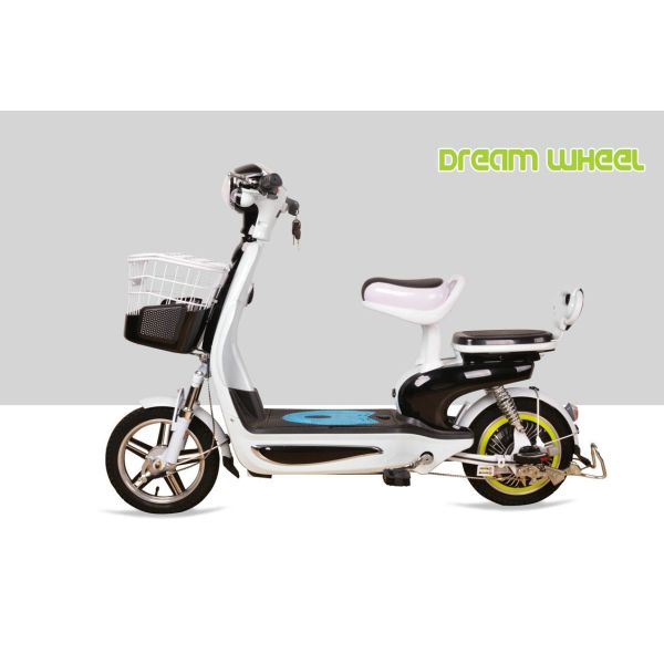 Small Lovely Pedal Assist Electric Bike , Power Assisted Electric Bicycle 48V 350W