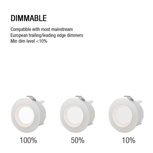 White Anti Glare Ceiling Spotlights Dimmable For Window