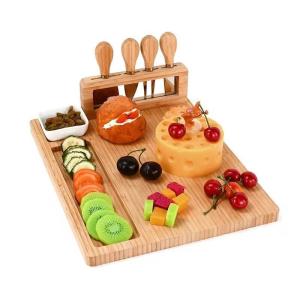 China Fruit Antibacterial  Wooden Knife Holder Cheese Board Knife Board Holder on sale