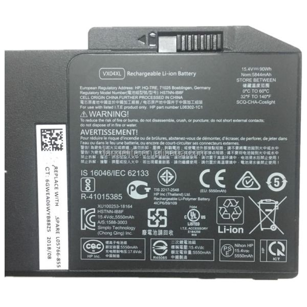 Factory OEM Laptop Battery VX04XL for Hp Zbook 15 G5 Series HSTNN-IB8F HSN-Q13C L06302-1C1 L05766-855