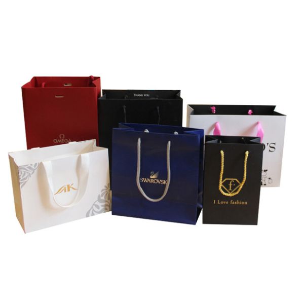 Custom Luxury Bouquet Clothing Shopping Retail Black Paper Bags With Logo Print