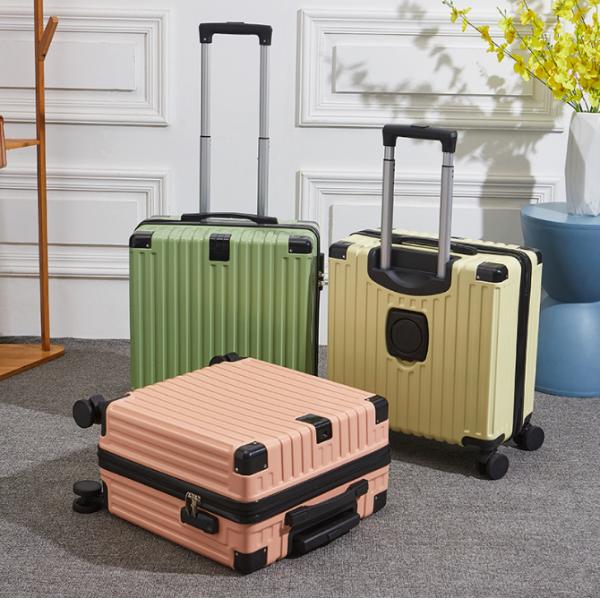 210D Polyester Lining Carry-On Waterproof Anti-scratch Travel Suitcase with Multi-functional Design and Cup Holder