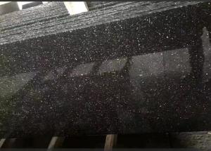 China Weather Proof Black Galaxy Granite Floor Tiles Granite Garden Tiles Easy To Clean on sale