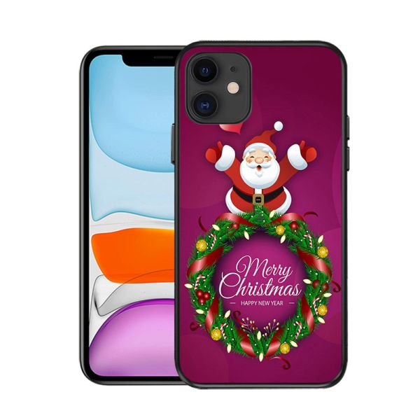 Merry Chrismas Design Iphone XR Shockproof Case Fully Wrapped Photo Print Holiday Gift