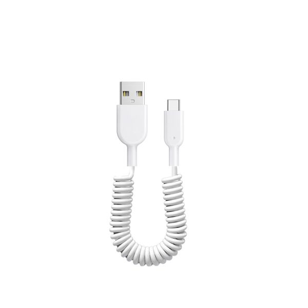 High-quality spring data cable USB 2.0 Type C data cable, high-speed data transmission, fast charging, within reach